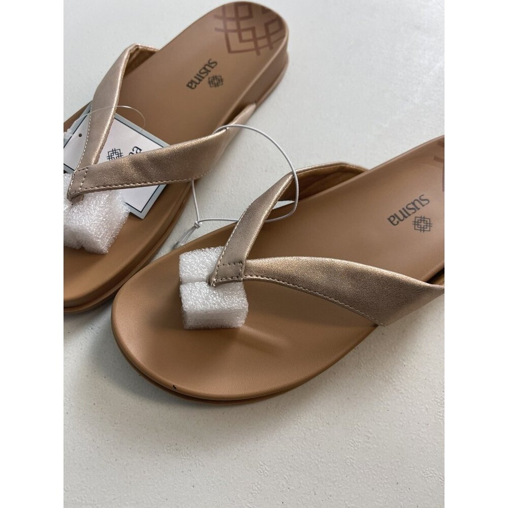 Susina Ariele Flip Flops Sandals Women's Size 6 Rose Gold New